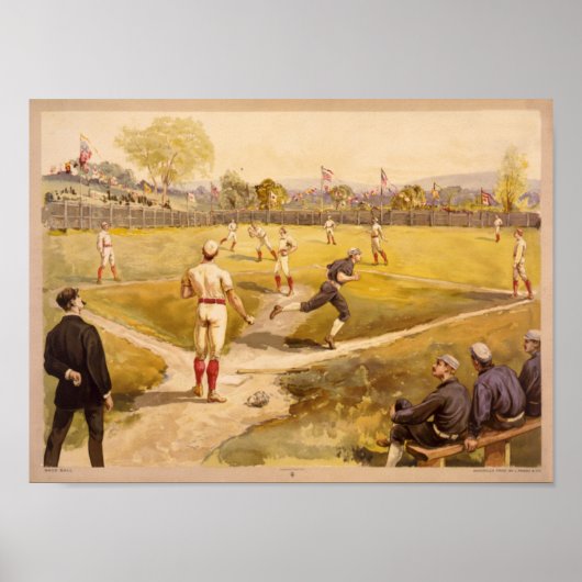 Old Time Base Ball Poster (Vorne)