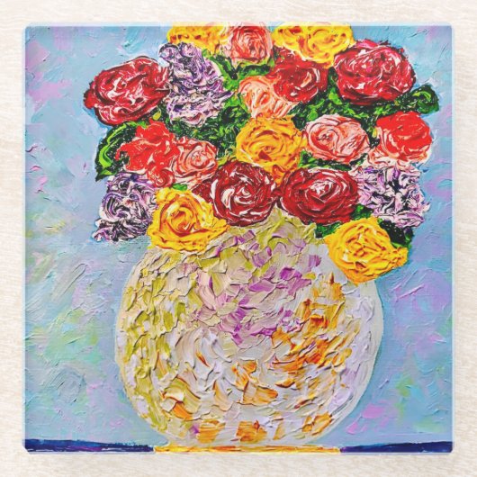 Old Time Bouquet Glass Untersetzer (Vorderseite)