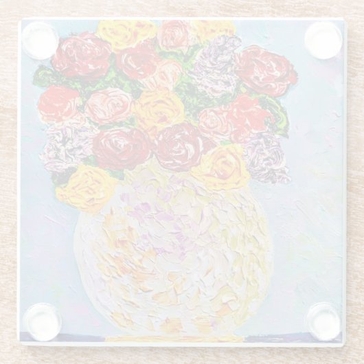 Old Time Bouquet Glass Untersetzer (Rückseite)