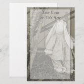 Old Time Bunny Stationery Briefpapier (Vorne/Hinten)