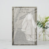 Old Time Bunny Stationery Briefpapier (Stehend Vorderseite)