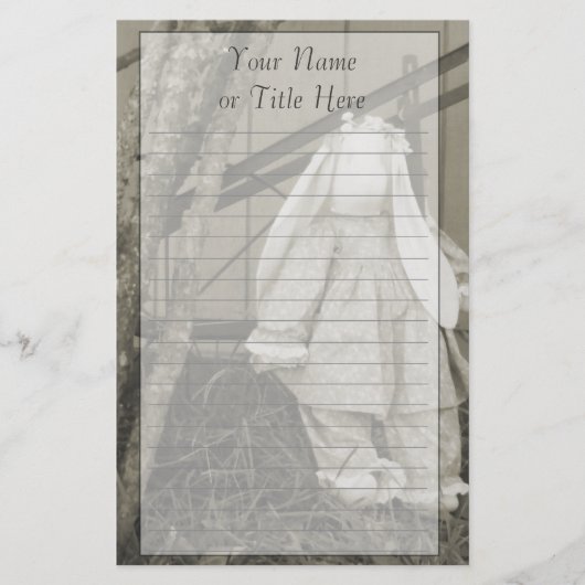 Old Time Bunny Stationery Briefpapier (Vorderseite)
