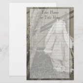 Old Time Bunny Stationery Briefpapier (Vorne/Hinten)