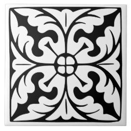 Old Time Classic: Black and White Traditional Fliese