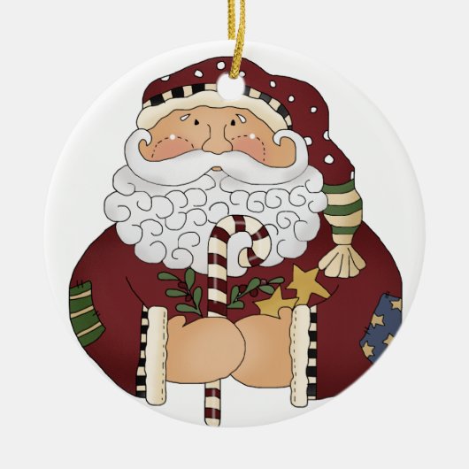 Old Time Classic Weihnachten Weihnachten Keramik Ornament (Vorne)