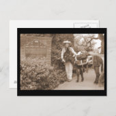 Old Time Donkey Postcard Postkarte (Vorne/Hinten)