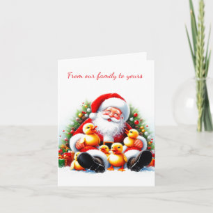 Old Time Duck Family Faltkarte Karte