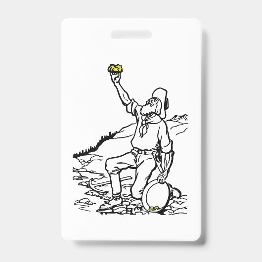 Old Time Gold Miner Prospector Ausweis (Vorderseite)
