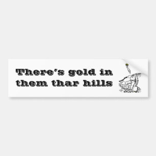 Old Time Gold Miner Prospector Autoaufkleber