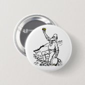 Old Time Gold Miner Prospector Button (Vorne & Hinten)
