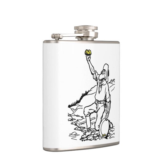 Old Time Gold Miner Prospector Flachmann (Rechts)