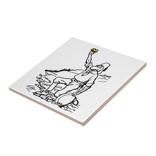 Old Time Gold Miner Prospector Fliese (Seite)