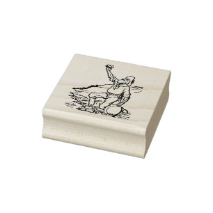 Old Time Gold Miner Prospector Gummistempel