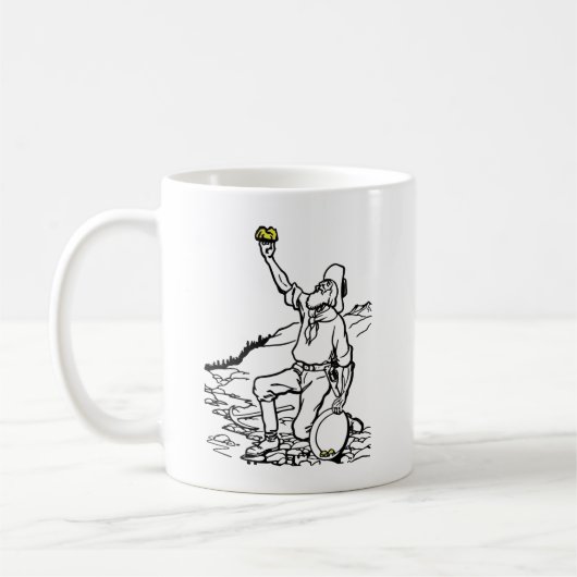 Old Time Gold Miner Prospector Kaffeetasse (Links)