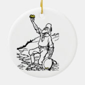 Old Time Gold Miner Prospector Keramik Ornament (Hinten)