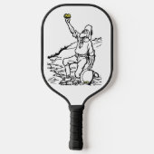 Old Time Gold Miner Prospector Pickleball Schläger (Rückseite)