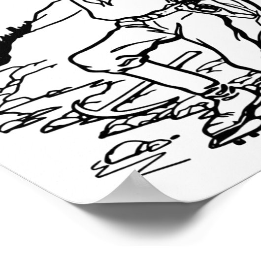 Old Time Gold Miner Prospector Poster (Ecke)