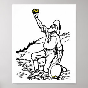 Old Time Gold Miner Prospector Poster
