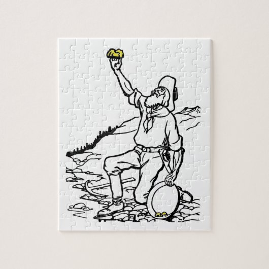 Old Time Gold Miner Prospector Puzzle (Vertikal)