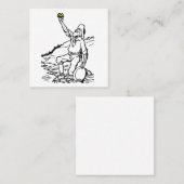 Old Time Gold Miner Prospector Quadratische Visitenkarte (Vorne/Hinten)