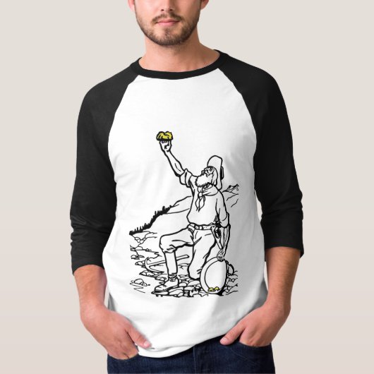 Old Time Gold Miner Prospector T-Shirt (Vorderseite)