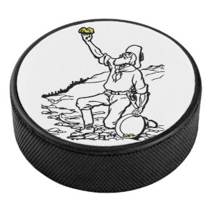 Old Time Gold Prospector Eishockey Puck