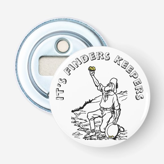 Old Time Gold Prospector Flaschenöffner (Vorderseite)