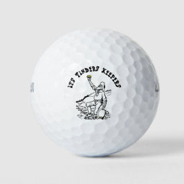 Old Time Gold Prospector Golfball