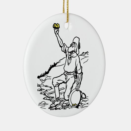 Old Time Gold Prospector Keramik Ornament (Rechts)