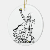 Old Time Gold Prospector Keramik Ornament (Links)