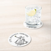 Old Time Gold Prospector Runder Pappuntersetzer (Vor Ort)