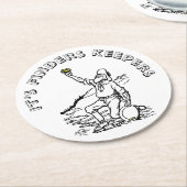 Old Time Gold Prospector Runder Pappuntersetzer (Angewinkelt)