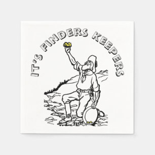 Old Time Gold Prospector Serviette