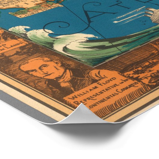 Old Time Long Island Karte Poster (Ecke)