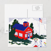 Old Time School Postkarte (Vorne/Hinten)