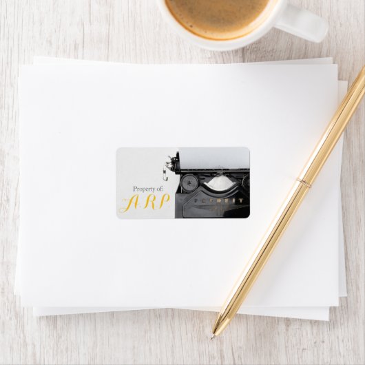 Old Time Schreibwriter Initials Label Adressaufkleber (Insitu)