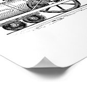 Old Time Steam Locomotive Poster (Ecke)