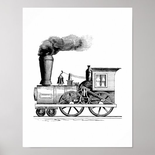 Old Time Steam Locomotive Poster (Vorne)