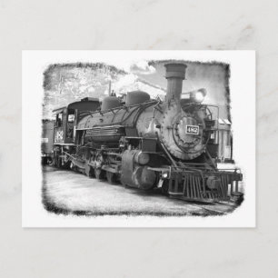 Old Time Steam Locomotive Postkarte