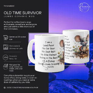 Old Time Survivor Jumbo Keramik Tasse