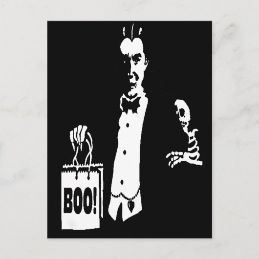 Old Time Vampire Trick-or-Treater Postkarte (Vorderseite)