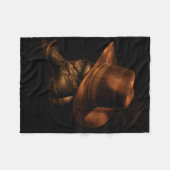 Old Time Western Cowboy Boots und Hut Fleecedecke (Vorderseite (Horizontal))