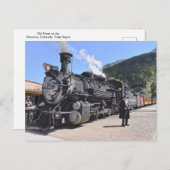 Old Timer am Silverton, Colorado, Bahnhaltestelle Postkarte (Vorne/Hinten)