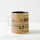 Old Timer Birthday Zweifarbige Tasse (Vorderseite Links)