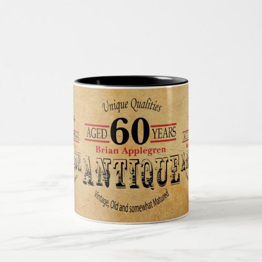 Old Timer Birthday Zweifarbige Tasse (Mittel)