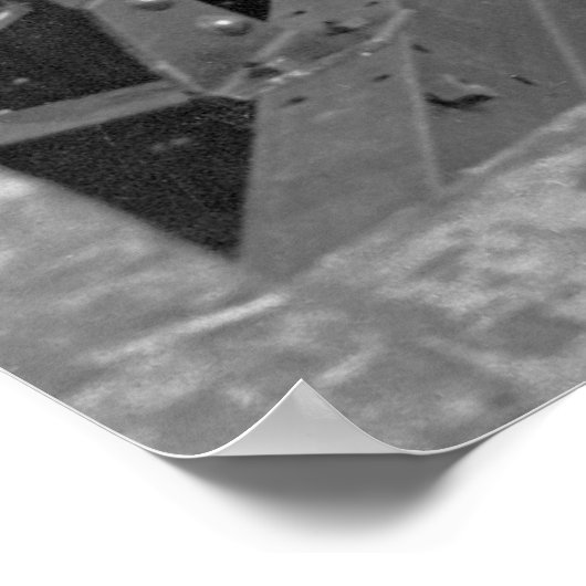 Old Timer Steel Worker on Empire State Gebäude Poster (Ecke)