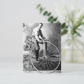 Old' Timey Pennyfarthing Victorian Bicycle Postkarte (Stehend Vorderseite)