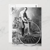 Old' Timey Pennyfarthing Victorian Bicycle Postkarte (Vorne/Hinten)