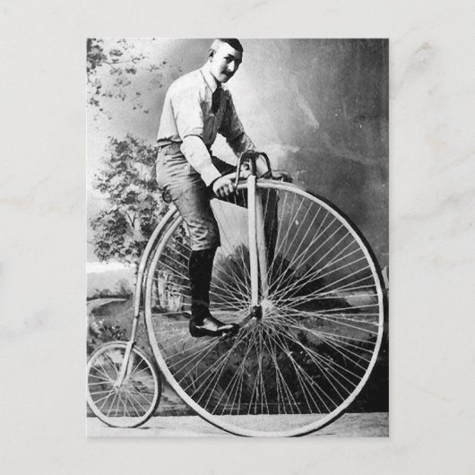 Old' Timey Pennyfarthing Victorian Bicycle Postkarte (Vorderseite)