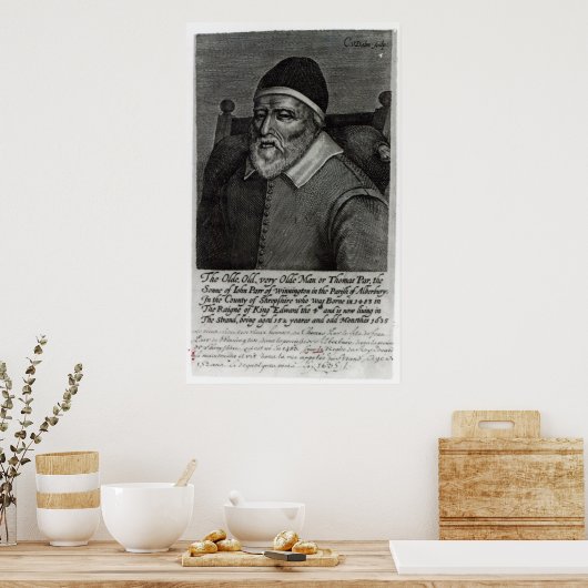 Old Tom Parr, 1635 Poster (Küche)